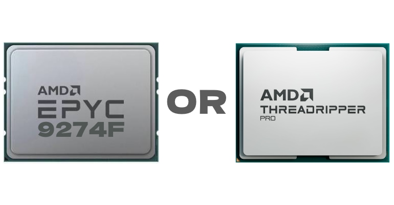 Threadripper PRO 7965WX Server or AMD EPYC 9274F server